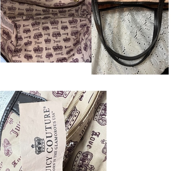 Vintage Juicy Couture Pink Tote Bag Purse - Picture 8 of 13